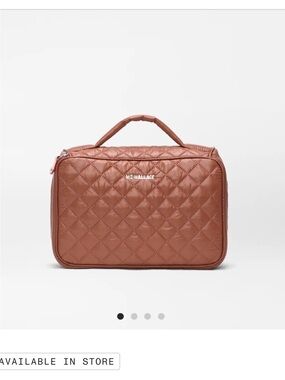 MZ WALLACE Quilted Travel Cosmetic Case in terracotta sold out on line NWT